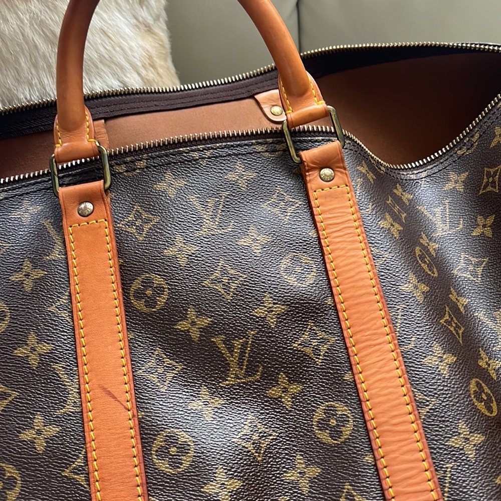 Louis Vuitton Travel Bag Keepall Bandouliere 55 Brown Monogram - Picture 16 of 16